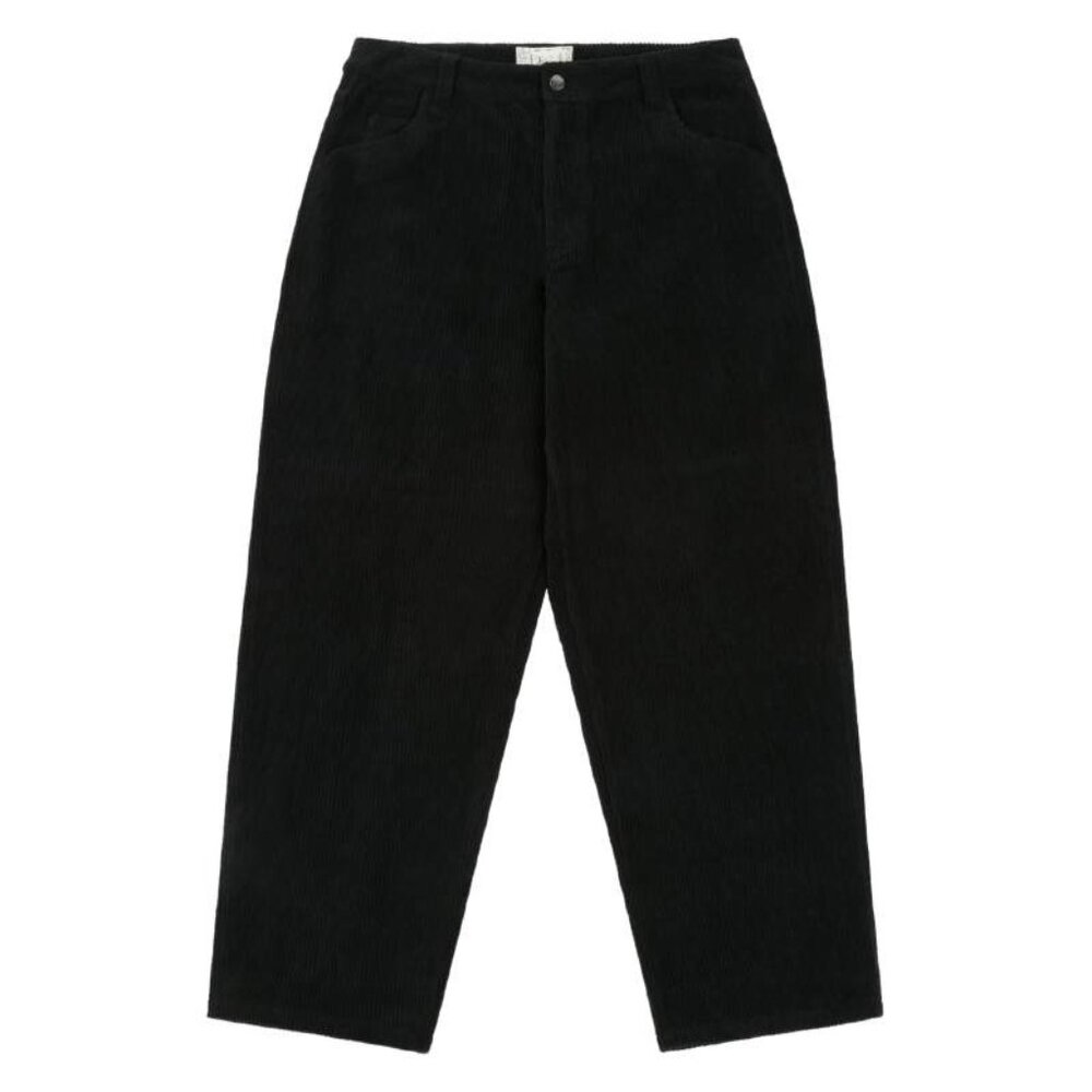 DIME Black Corduroy Straight Trousers